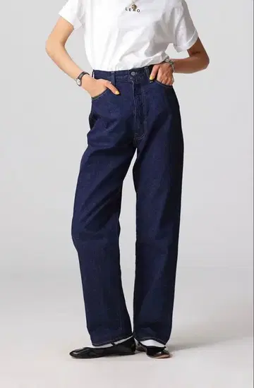 LENO & CO KAY 하이웨스트 스트레이트 데님