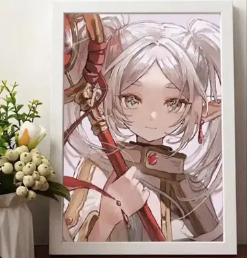 [ 화이트 액자 포함 ] 장송의 프리렌 포스터 프리렌 FRIEREN