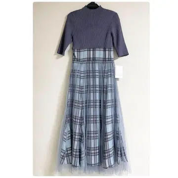 미사용 머큐리 듀오 튤 레이어드 니트 도킹 원피스