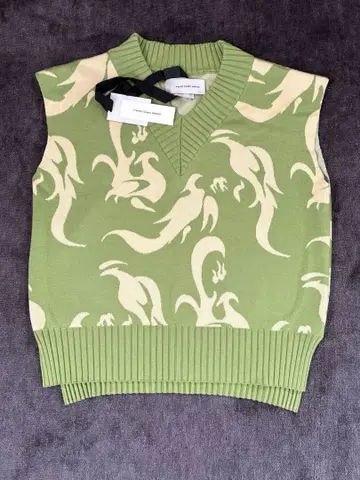 Feng Chen Wang 22SS 봉황 자카드 니트 베스트