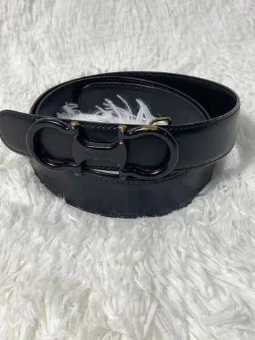 Salvatore Ferragamo 천연 가죽 가죽 벨트 더블 간치니