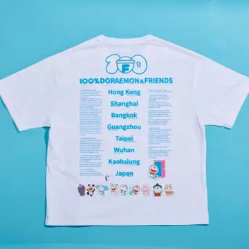 100% 도라에몽 & 프렌즈전 T셔츠 화이트 L