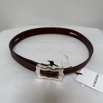 미사용 택 포함 A VACATION RIBBON 실버 버클 벨트