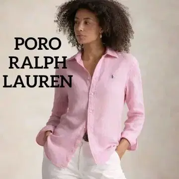 폴로 랄프로렌 린넨 셔츠 클래식 핏 오버 사이즈 핑크