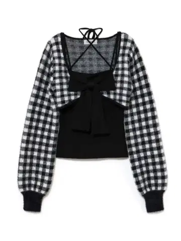 BUBBLES 버블스 리본 니트 앙상블 상의