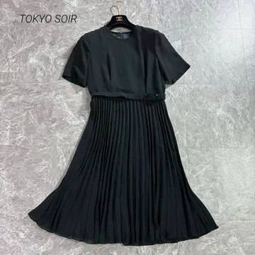 TOKYO SOIR 도쿄 소와르 플리츠 원피스 블랙 포멀 13