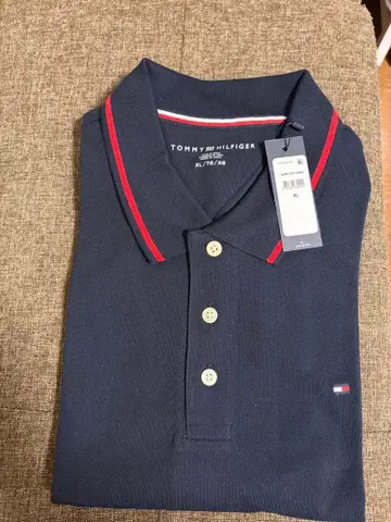 미사용 새상품 [ XL ] 타미힐피거 피케 셔츠 블랙