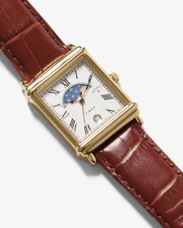 노아 타임엑스 문 페이즈 워치 브라운/골드