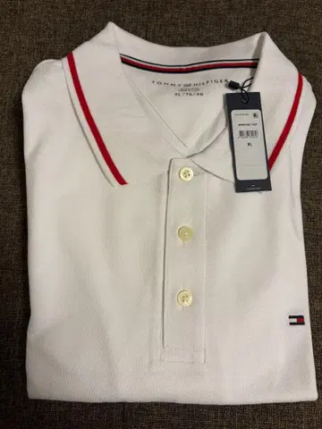 미사용 새상품 [ XL ] 타미힐피거 피케 셔츠 화이트