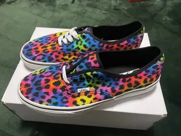 VANS Authentic 레인보우 레오파드 무늬