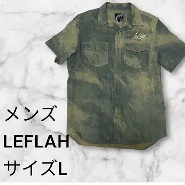 LEFLAH 반팔 셔츠 남성용 L