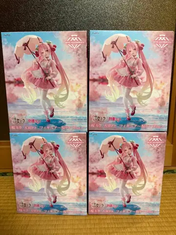 벚꽃미쿠 AMP+ 피규어 ~벚꽃 드레스ver.~ 4개