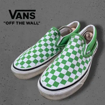 [ 레어 컬러 ] VANS 반스 슬립온 체커보드 그린 28cm