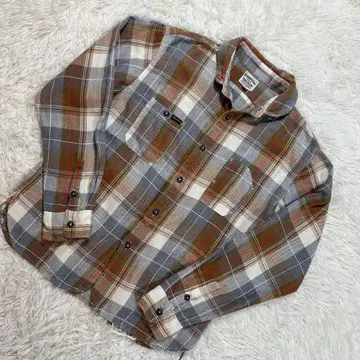 페로우즈 플란넬 셔츠 가챠 포켓 브라운 계열 38 M 상당