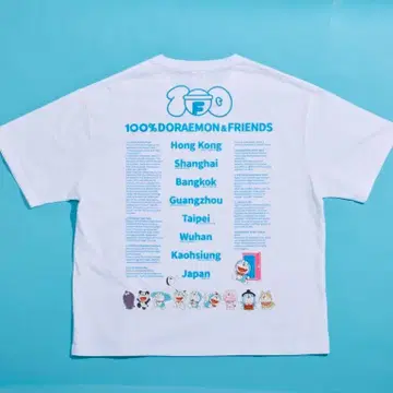 100% 도라에몽 & 프렌즈전 T셔츠 화이트 L