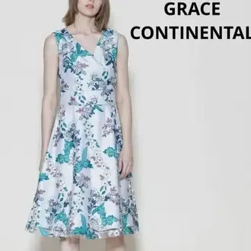 그레이스 콘티넨탈 플로럴 자수 멀티 플라워 튤 원피스
