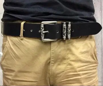 켈틱 롤러 천연 가죽 블랙 벨트