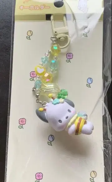 산리오 키링 꽃을 아주 좋아하는 벌꿀벌 벌 포차코