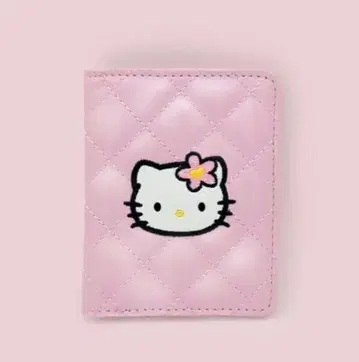 [새상품] 이단 반 지갑 한국 한정 상품 헬로키티 퀼팅 익명 배송