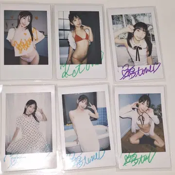 겨울사랑 코토네 친필 사인 현장 폴라로이드 6장 세트