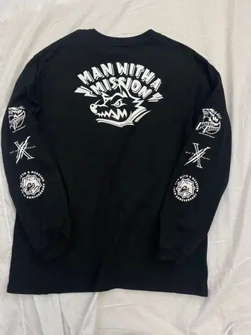 MAN WITH A MISSION 메모리얼 슬리브T셔츠 블랙 XL