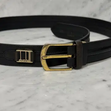 vintage 올드 dunhill 블랙 가죽 벨트 천연 가죽 던힐
