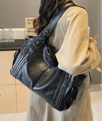 FREE STYLISTS 더블 지퍼 숄더백