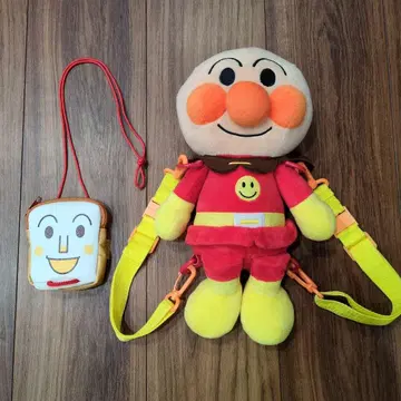 호빵맨 외출 봉제 인형 백팩 식빵맨 미니백 세트