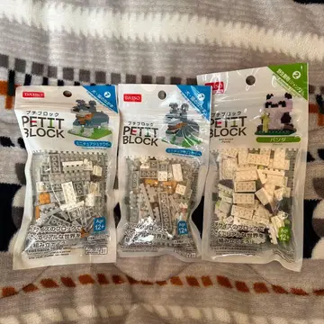 새상품 프티블록 미니어처 슈나우저 팬더 다이소 3점