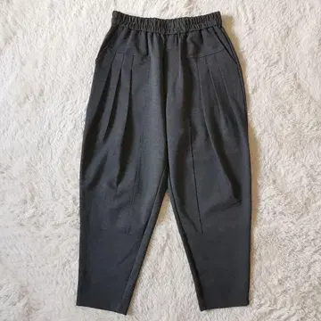 벨포니 개성있는 턱 코쿤 팬츠 요시무라 니트 차콜 그레이 SM