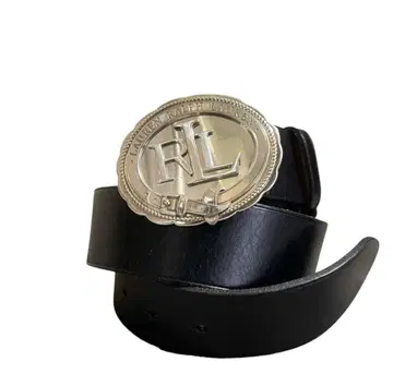 [레어] 로렌 랄프 로렌 천연 가죽 벨트 버클 LRL 빈티지 새상품급