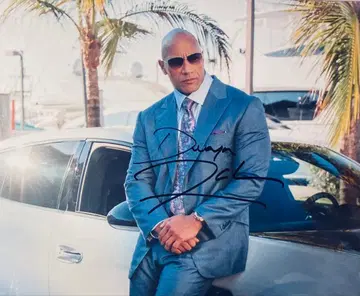 드웨인 존슨 친필 사인 사진 와일드 스피드 uj2