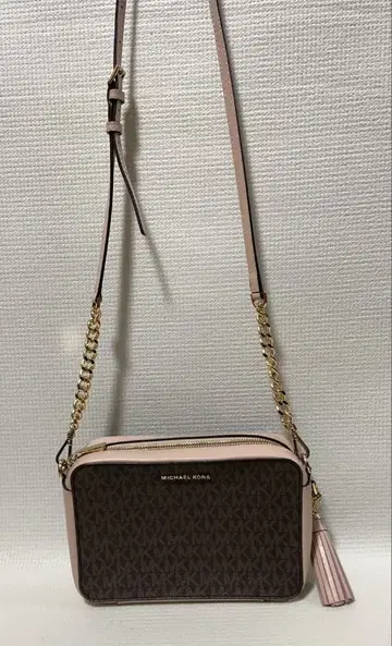 MICHAEL KORS 숄더백 브라운/핑크