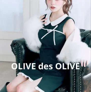 OLIVE des OLIVE 퓨어 리본 미니 드레스
