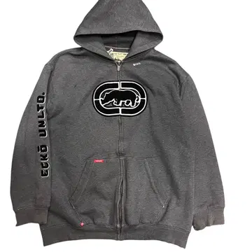ecko unltd 집업 후드티 XL 자수 두꺼운 그레이 00's