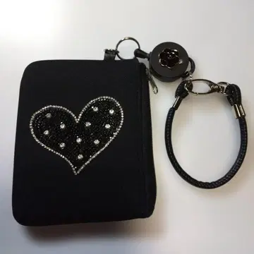 DecoBaboo 하트 비쥬 패스 케이스 (코인 케이스 포함)