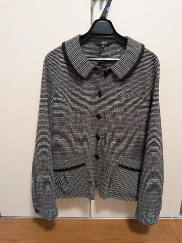 체크 무늬 오버 블라우스 앙조아 17호 그레이