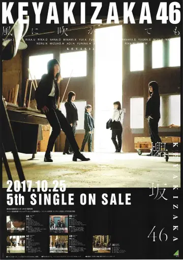 케야키자카46 바람에 흩날려도 TYPE-C B2 포스터