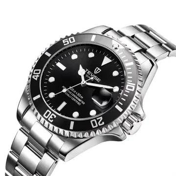 [즉시 발송] 남성용 손목시계 다이버즈 블랙 42mm 방수