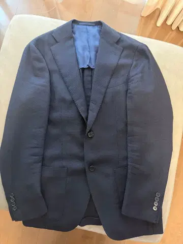 BEAMS F 바스켓 짜임 3MIX 봄/여름 자켓 46 네이비