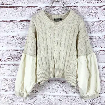 p124 Rodeo Crowns 케이블 니트 크롭 스웨터 F