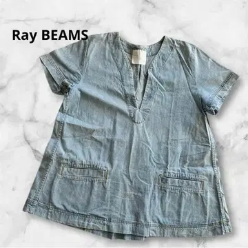 Ray BEAMS 데님 블라우스 여성용 F