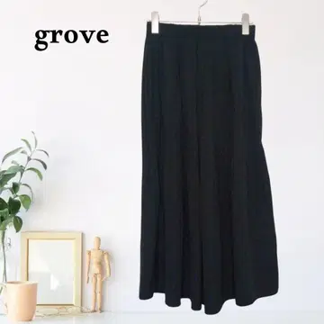 zC117 [ M ] grove 와이드 팬츠 플리츠 랜덤 플리츠