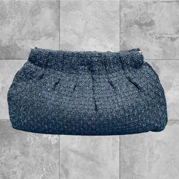 스프링식 파우치 블랙 뜨개질 메쉬 클러치백 개성있는 앤티크풍