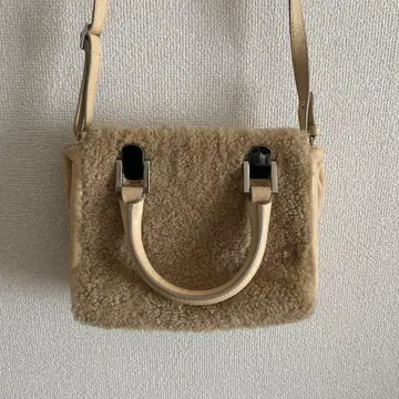 FABIO RUSCONI 무스탕 백 숄더 베이지