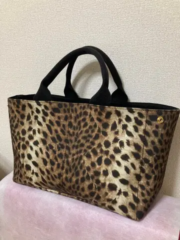 이네드 INED 레오파드 무늬 토트백 큰 사이즈 대용량 일본제