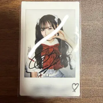 CANDYTUNE 타치바나 코토미 온특 친필 사인 폴라로이드 리본 의상