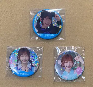 히나타자카46 히가시무라 메이 캔뱃지 레어 3종 세트