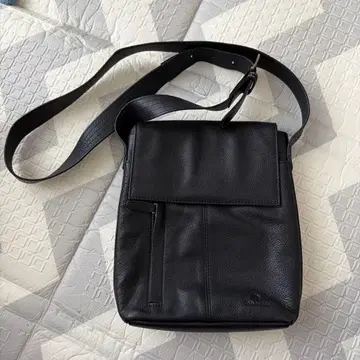 ClubJurdain 블랙 가죽 남성용 숄더백