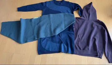 marimekko 유니클로 니트 원피스 숏 기장 후드티 C 시